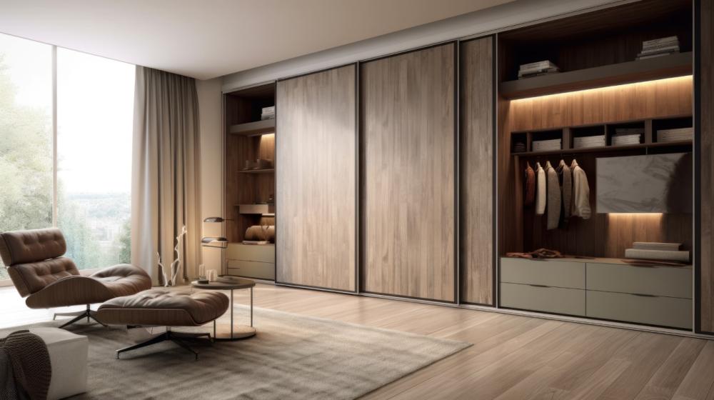 Dressing en bois sur mesure avec rangements en Essonne